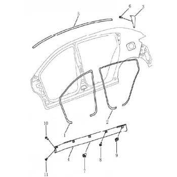 GEELY EMGRAND ÖN KAPI KASA FİTİLİ ÖN SOL