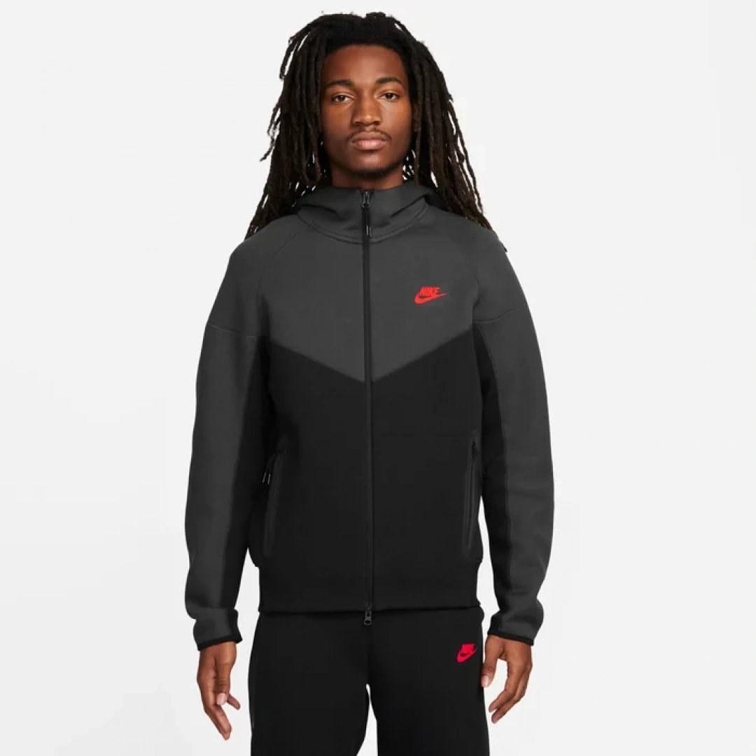 Sportswear Tech Fleece Windrunner Eşofman Üstü Siyah/Dark Smoke Grey/Light Crimson