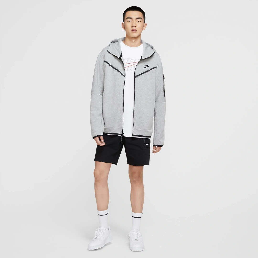 Tech Fleece Full Zip Hoodie Dark Grey Heather/Black