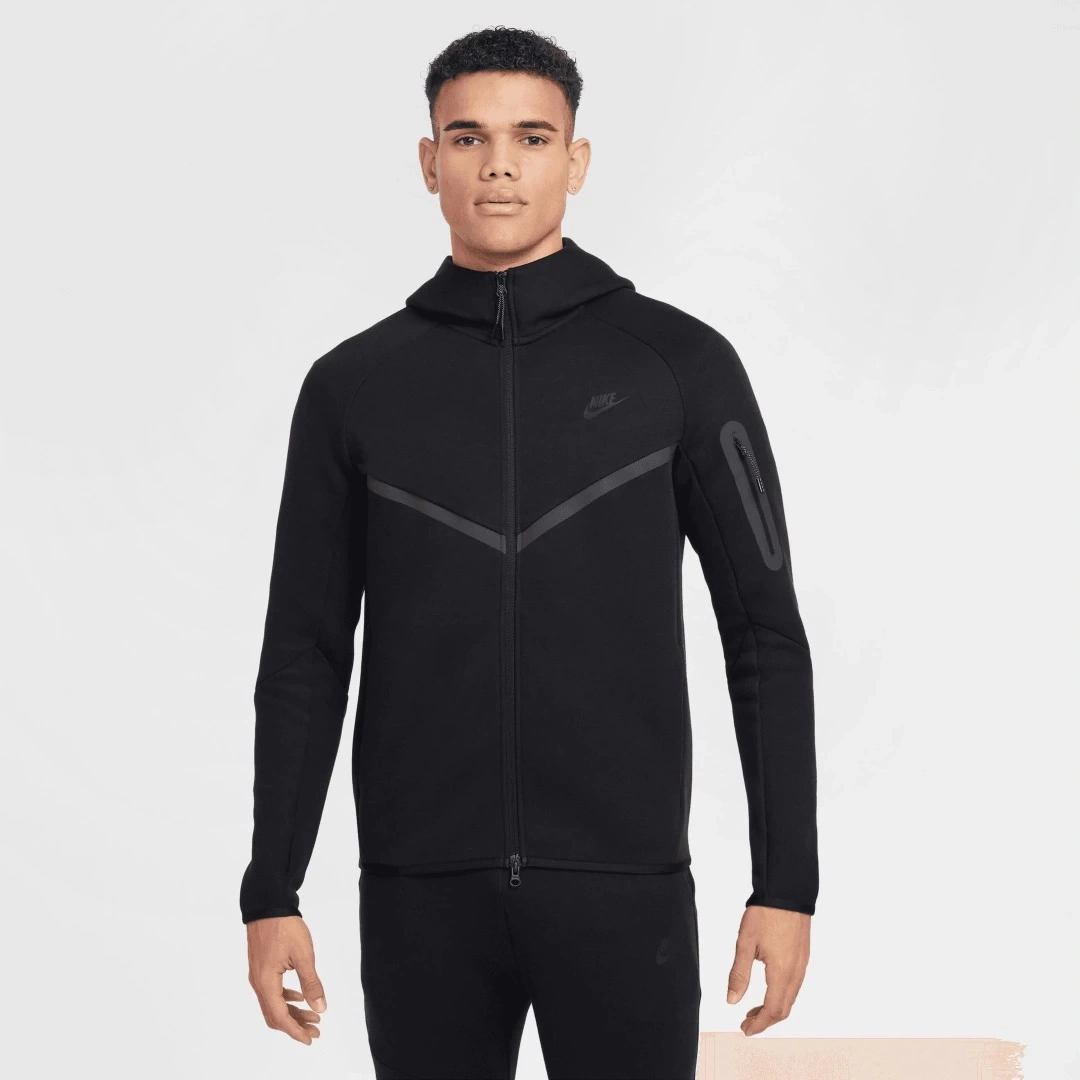 Tech Full-Zip Windrunner Hoodie Siyah