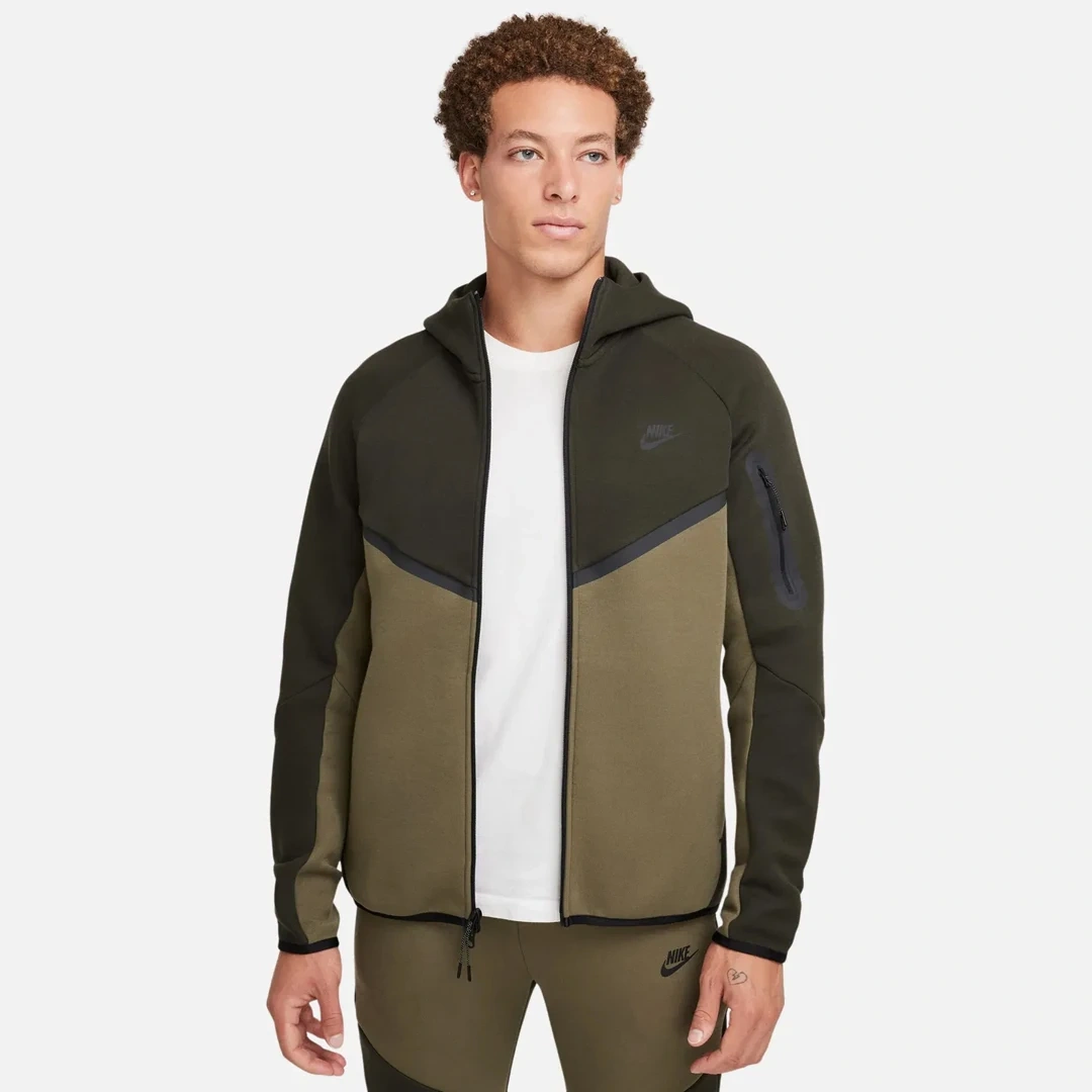 Tech Full-Zip Windrunner Hoodie Sequoia/Medium Olive/Black