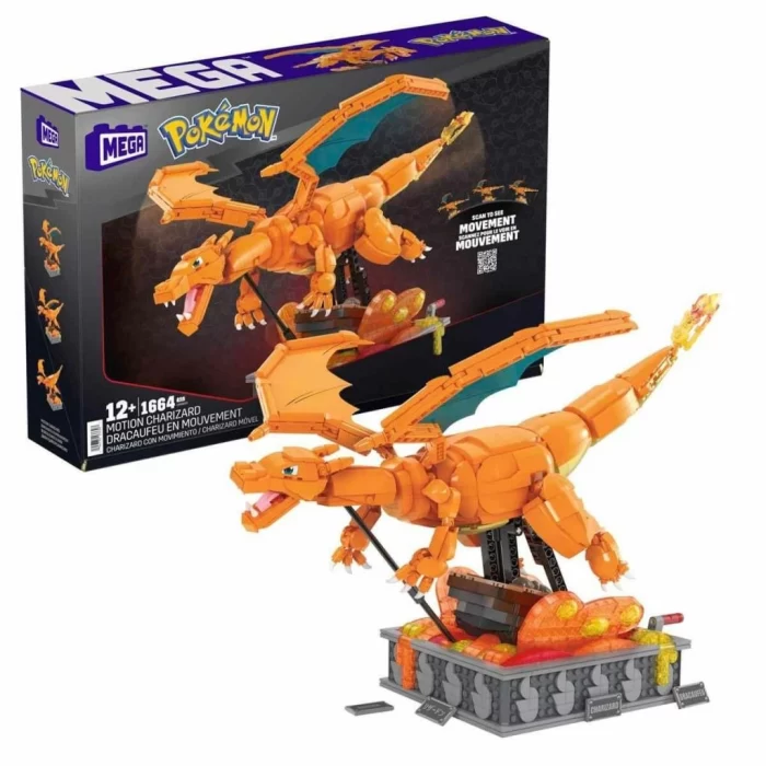 Nessiworld HMW05 MEGA Pokémon™ Hareketli Charizard 1664 parça +12 yaş