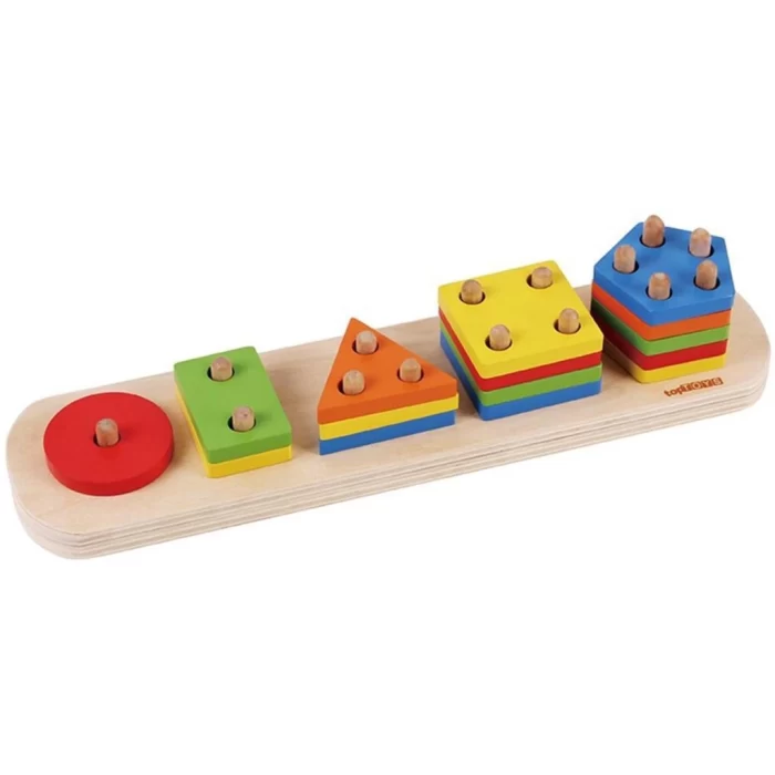 Nessiworld  1013-SKC Chiva, Beşgenli Geometik Şekiller - Ahşap