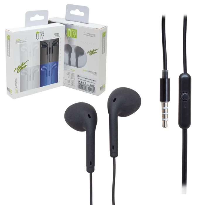 PM-3767 3.5 MM JACKLI MİKROFONLU SİYAH KULAK İÇİ KULAKLIK