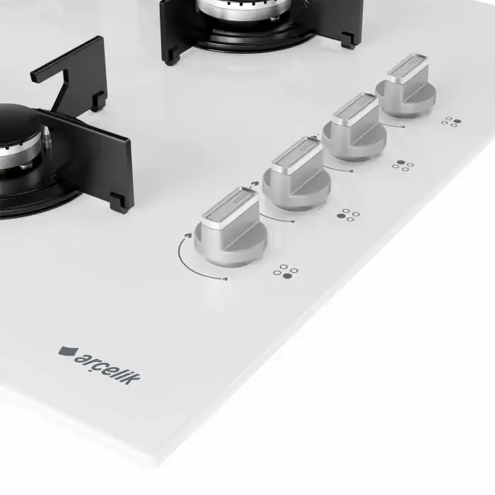 Arçelik OCD T 601 EB Beyaz Cam Ankastre Ocak