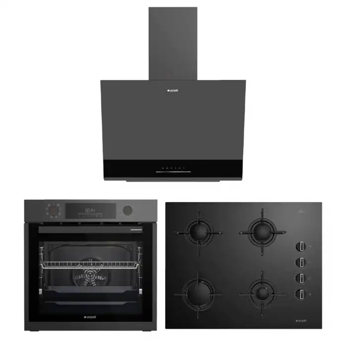 Arçelik Dark Inox Ankastre Set