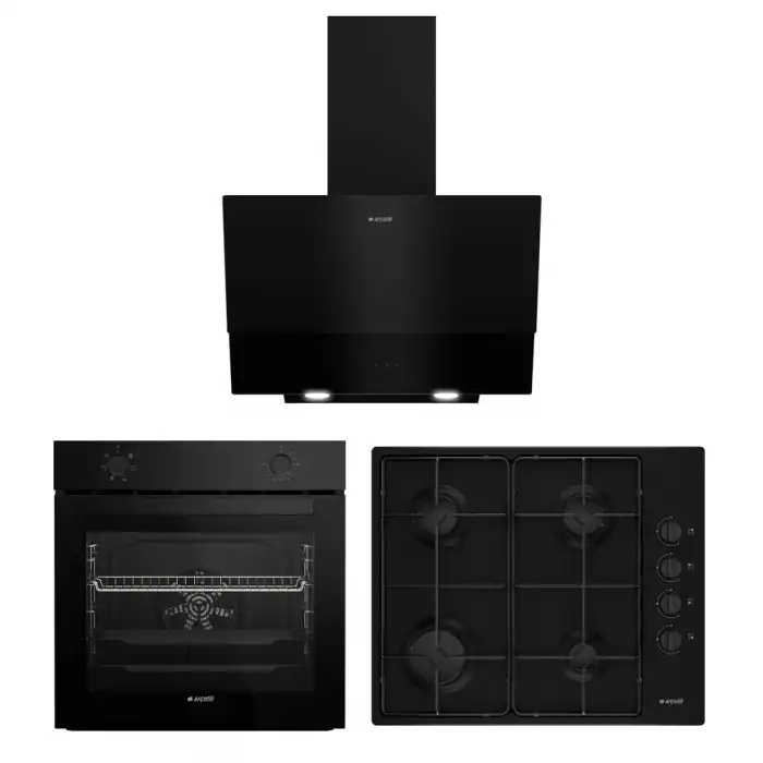 Arçelik Klasik Siyah Ankastre Set