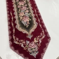 GOBLEN RUNNER PÜSKÜLÜ 3 LÜ SET BORDO