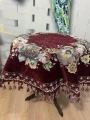Şönilli goblen sehpa örtüsü 100xyuvarlak