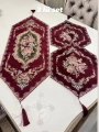 GOBLEN RUNNER PÜSKÜLÜ 3 LÜ SET BORDO