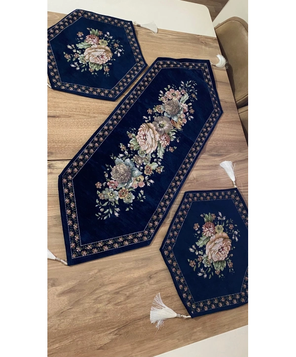 şönilli 3lü set lacivert