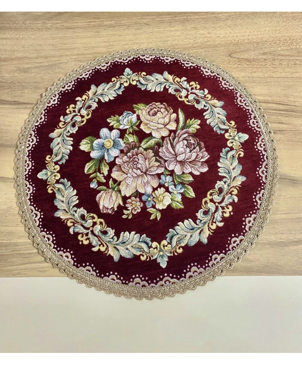 Şönili Goblen sehpa örtüsü 2li