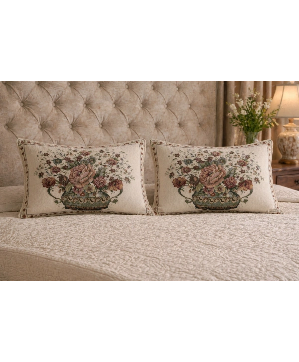 Şönilli goblen yastık 2li 50x70