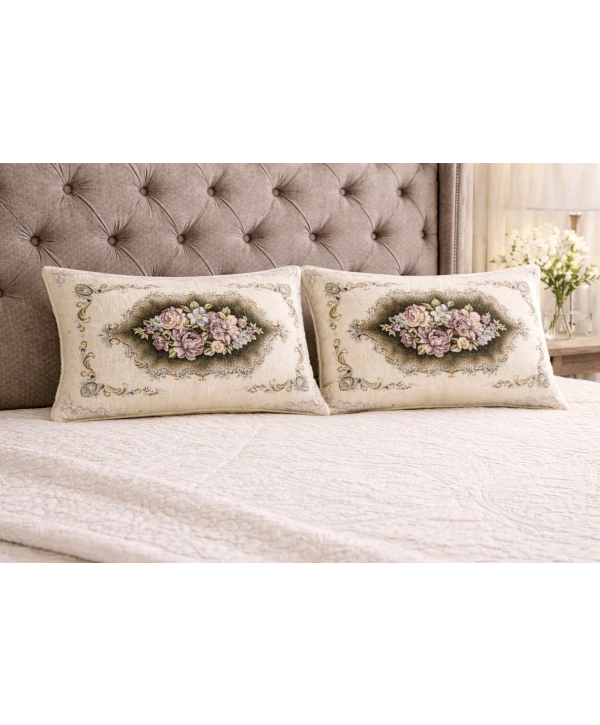 Şönilli goblen yastık 2li 50x70