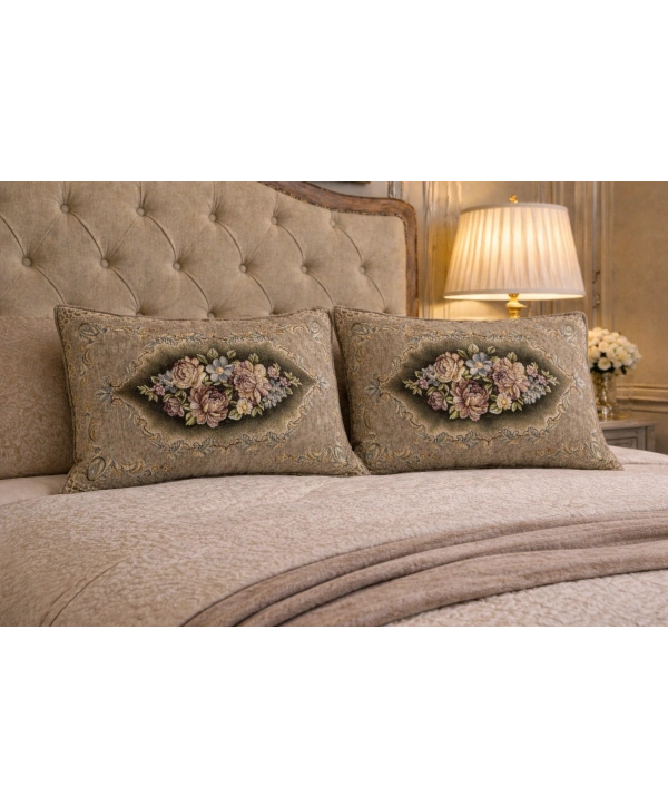 Şönilli goblen yastık 2li 50x70