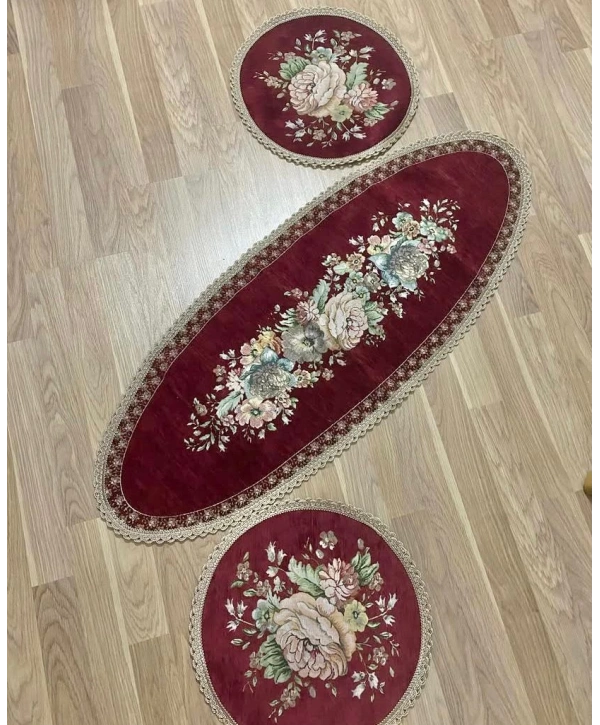 GOBLEN RUNNER 3 LÜ SET BORDO