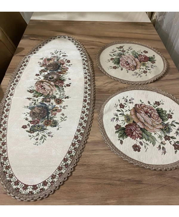 GOBLEN RUNNER 3 LÜ SET KREM