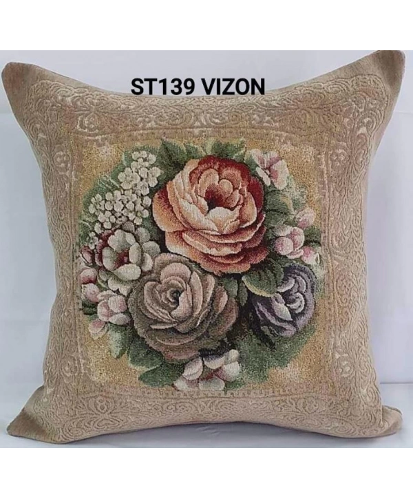 GOBLEN ŞÖNİLLİ DOKUMA KIRLENT KILIFI BEJ