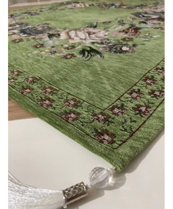 GOBLEN ŞÖNİLLİ 95x95 SEHPA ÖRTÜSÜ YEŞİL