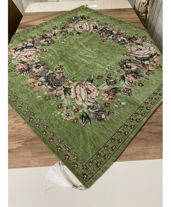 GOBLEN ŞÖNİLLİ 95x95 SEHPA ÖRTÜSÜ YEŞİL