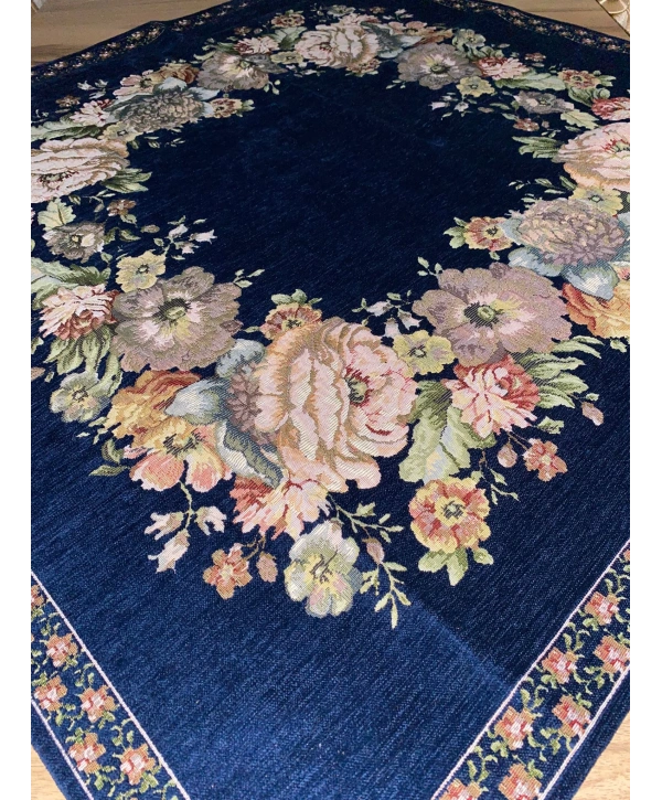 GOBLEN ŞÖNİLLİ SEHPA ÖRTÜSÜ LACİVERT