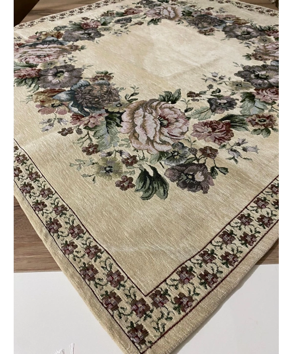 GOBLEN ŞÖNİLLİ SEHPA ÖRTÜSÜ TAŞ