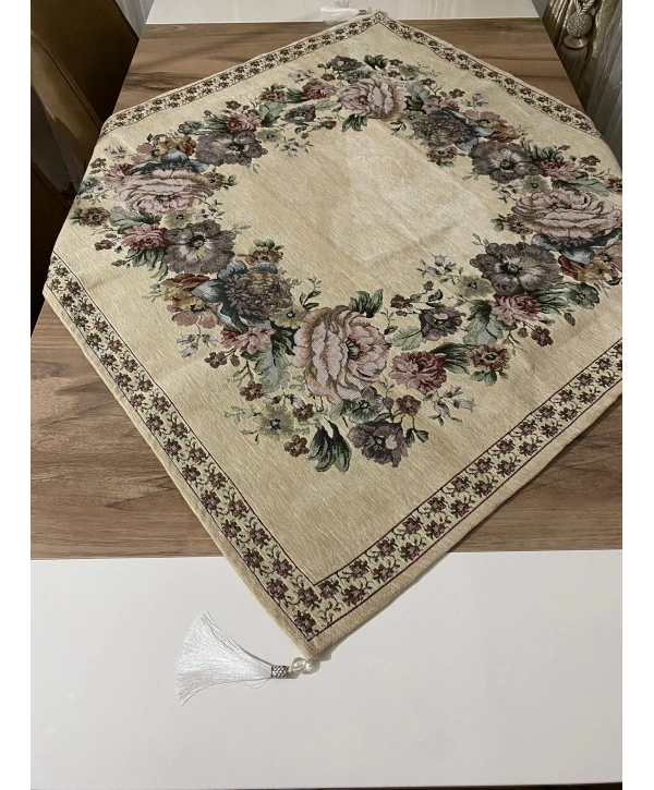 GOBLEN ŞÖNİLLİ SEHPA ÖRTÜSÜ TAŞ