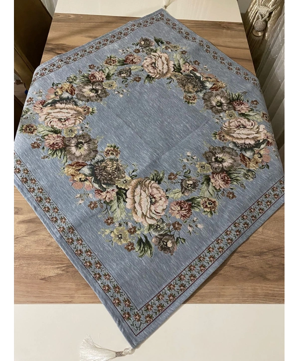 GOBLEN ŞÖNİLLİ SEHPA ÖRTÜSÜ GRİ