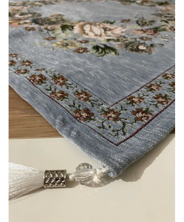 GOBLEN ŞÖNİLLİ SEHPA ÖRTÜSÜ GRİ