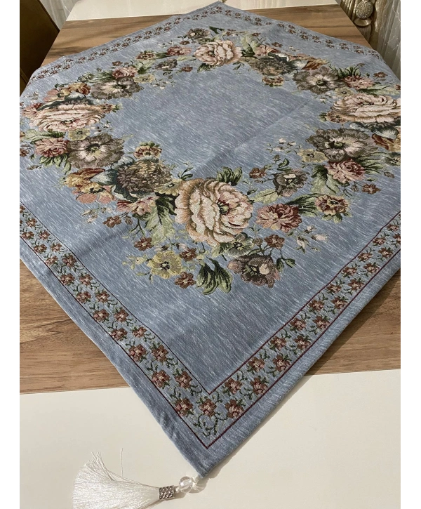 GOBLEN ŞÖNİLLİ SEHPA ÖRTÜSÜ GRİ