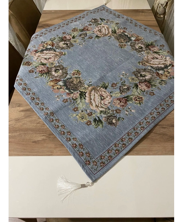 GOBLEN ŞÖNİLLİ SEHPA ÖRTÜSÜ GRİ