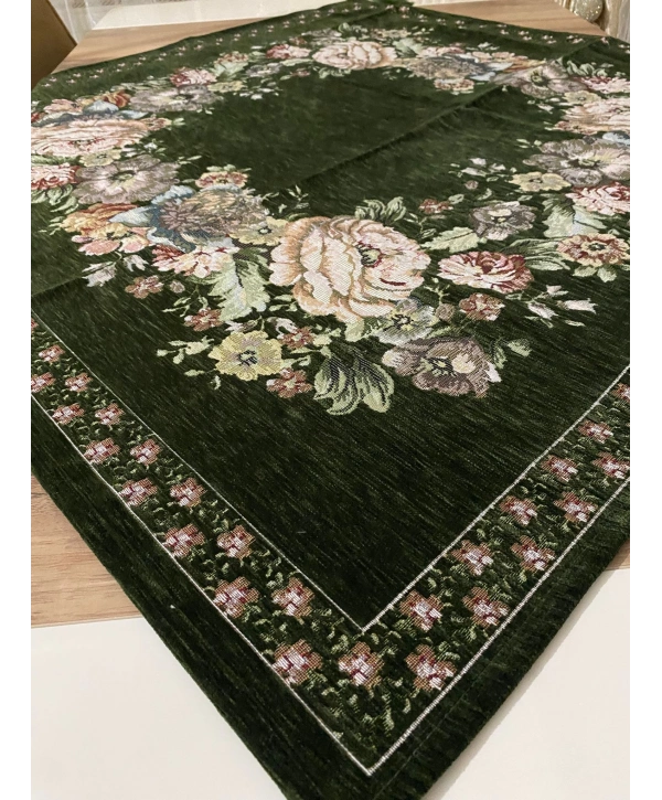 GOBLEN ŞÖNİLLİ SEHPA ÖRTÜSÜ HAKİ