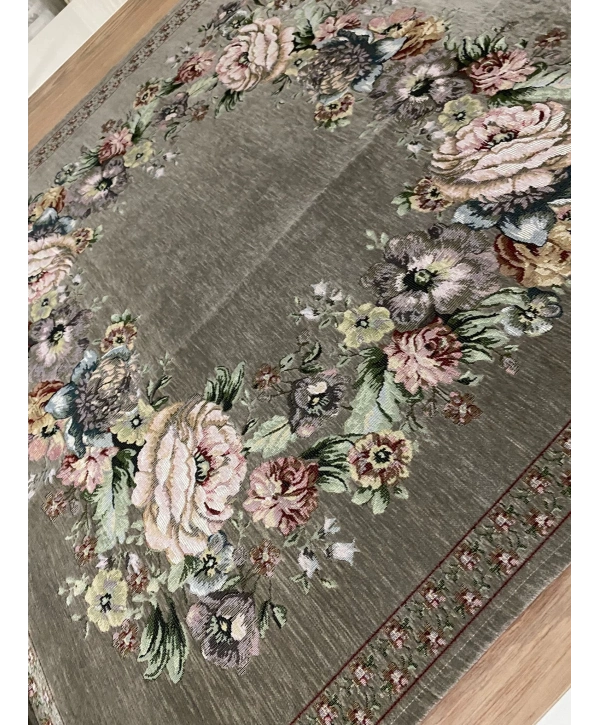 GOBLEN ŞÖNİLLİ SEHPA ÖRTÜSÜ BEJ