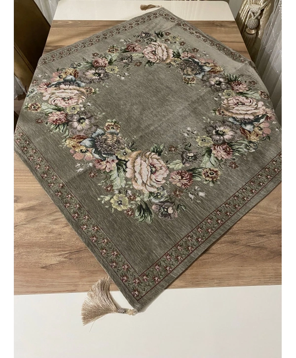 GOBLEN ŞÖNİLLİ SEHPA ÖRTÜSÜ BEJ