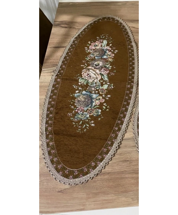 GOBLEN ŞÖNİLLİ RUNNER KAHVE