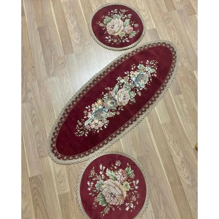 GOBLEN RUNNER 3 LÜ SET BORDO