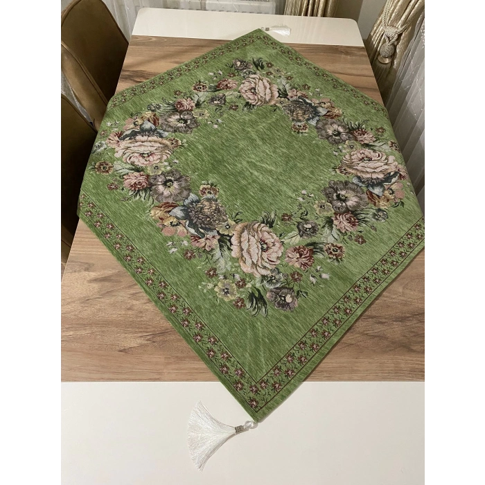 GOBLEN ŞÖNİLLİ 95x95 SEHPA ÖRTÜSÜ YEŞİL
