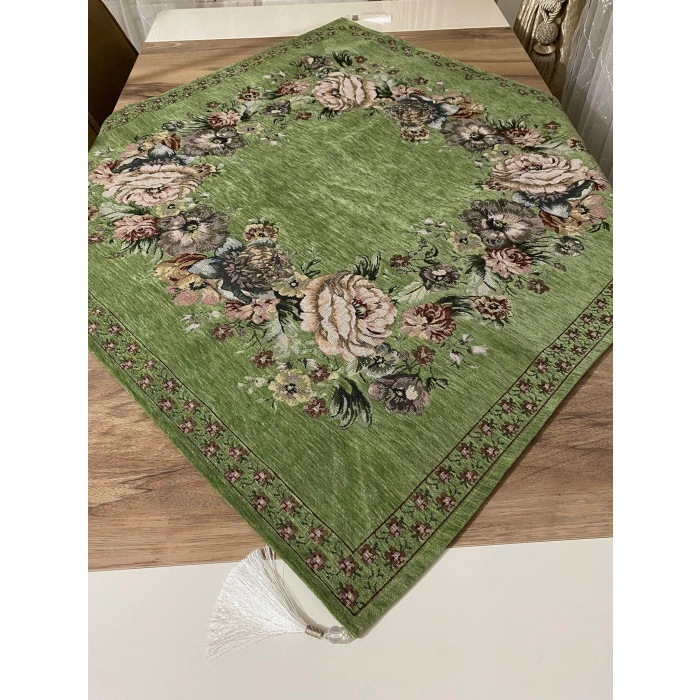 GOBLEN ŞÖNİLLİ 95x95 SEHPA ÖRTÜSÜ YEŞİL