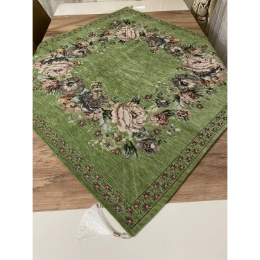 GOBLEN ŞÖNİLLİ 95x95 SEHPA ÖRTÜSÜ YEŞİL