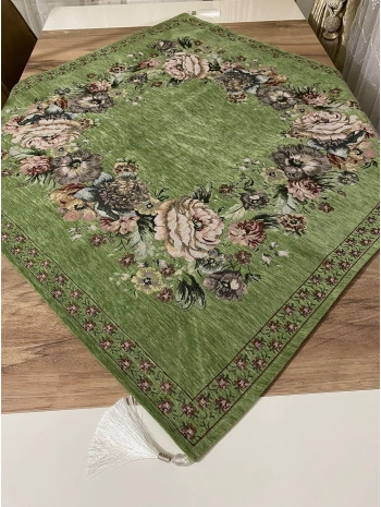 GOBLEN ŞÖNİLLİ 95x95 SEHPA ÖRTÜSÜ YEŞİL