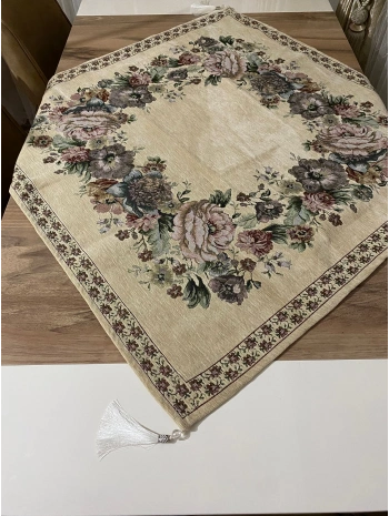 GOBLEN ŞÖNİLLİ SEHPA ÖRTÜSÜ TAŞ