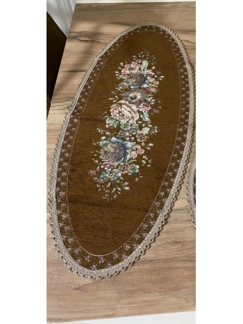 GOBLEN ŞÖNİLLİ RUNNER KAHVE