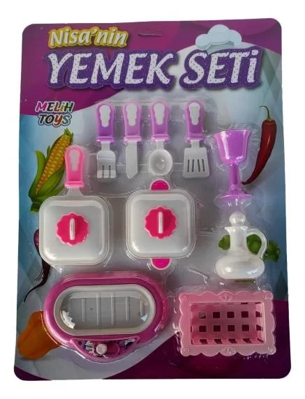 RENKLI NISANIN YEMEK SETI