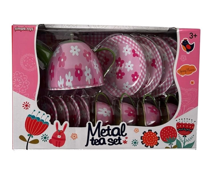 METAL CAY SETI CICEKLI DESEN METAL CAY SETI CICEKLI DESEN