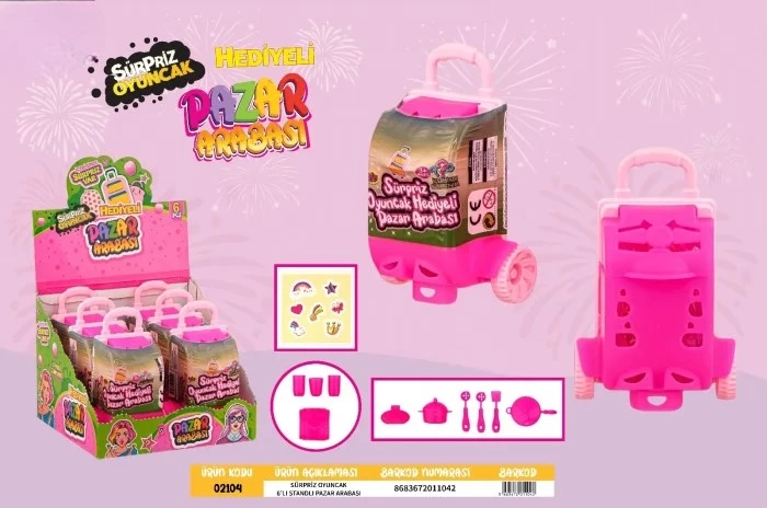 6LI STAND SUPRIZ HEDIYELI PAZAR ARABASI 6LI STAND SUPRIZ HEDIYELI PAZAR ARABASI