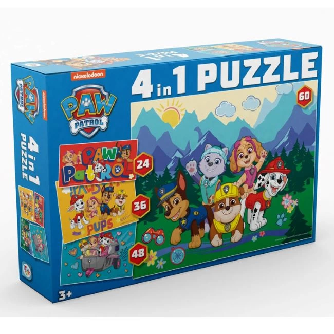 PAW PATROL 4 IN1 60 PARCA PUZZLE