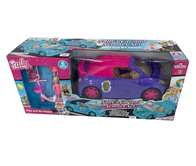 SALLY CAR AND SCOOTER SET