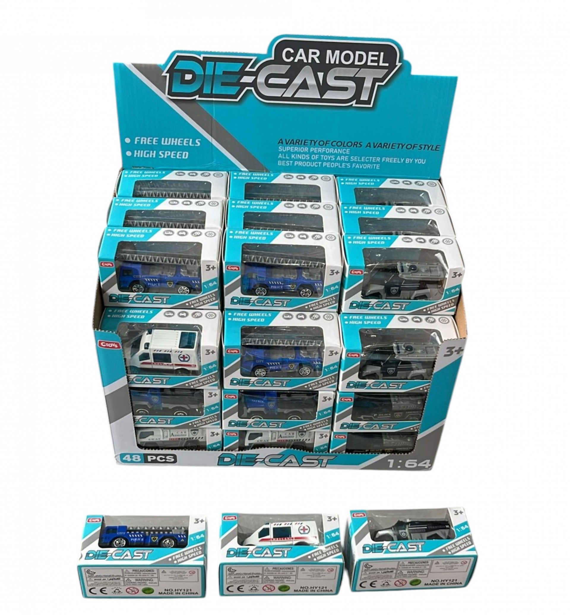 POLIS ARACLARI 48 LI STAND 1:64