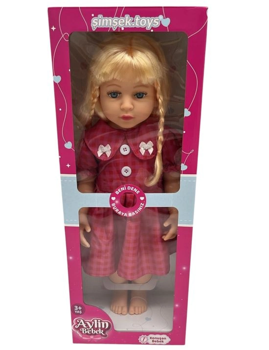 KUT.GERCEK YUZLU AYLIN BEBEK 58CM SACLI ET BACAK KUT.GERCEK YUZLU AYLIN BEBEK 58CM SACLI ET BACAK