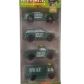 BOXED 4-PACK MILITARY CARS